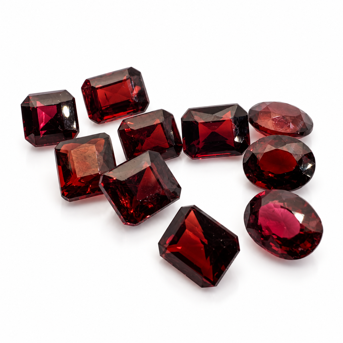 23.00ct Natural Ceylon Red Garnet Collection